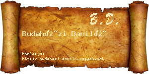 Budaházi Daniló névjegykártya